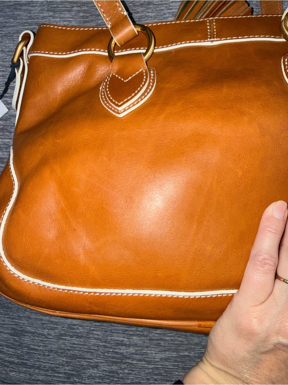 Dooney & Bourke Natural Florentine Edge Shopper NWT - Picture 7 of 15